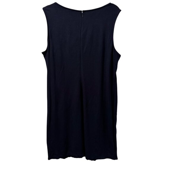 Chicos Sleeveless Navy Blue Dress Size XL Lace Front Design Dress - Picture 7 of 10